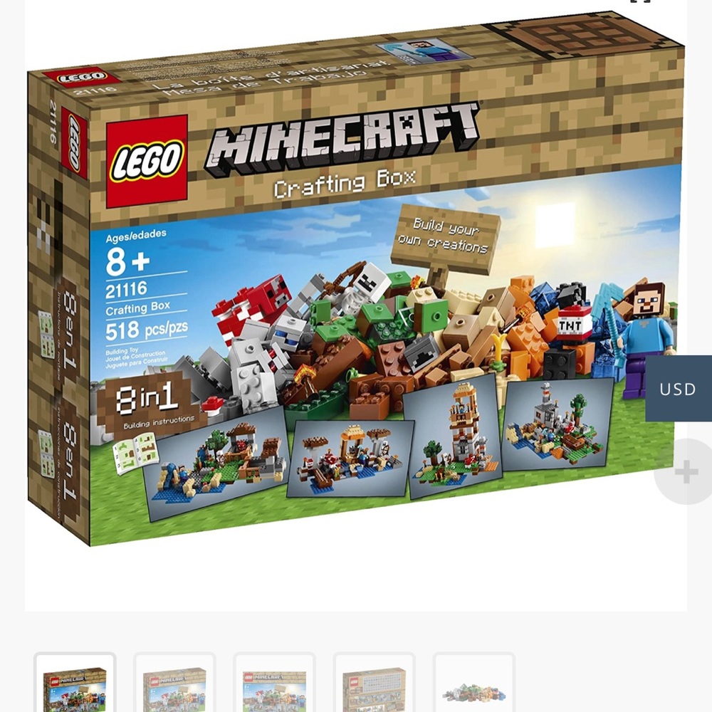 Collectors No Longer Available Lego Mindcraft 21116
